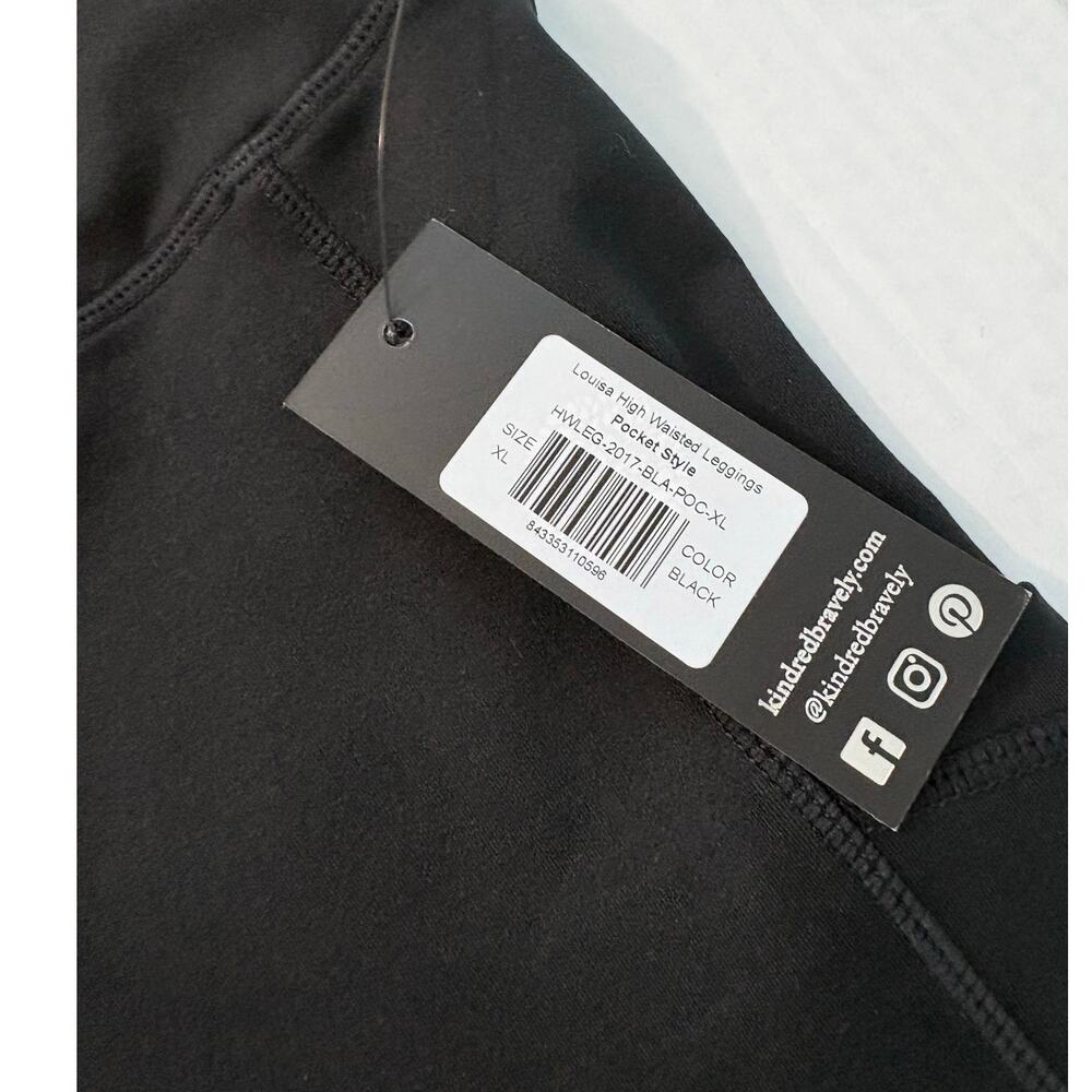 Kindred Bravely Louisa High-Waisted Over the Bump Maternity Leggings Black XL - Picture 4 of 6